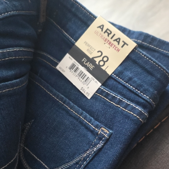 Ariat Women's Flare Jeans - Deep Blue - Picture 2 of 4